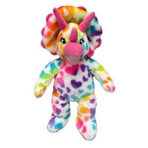 Build-A-Bear Rainbow Hearts Triceratops Dinosaur 16" 2019